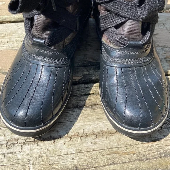 Sorel Tivoli Rain Boots Women’s Sz 8 Blk/Brwn Gently Used-Nice Ready For Fall! - Picture 13 of 17